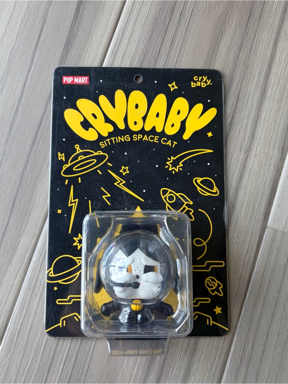 Crybaby Sitting Space Cat Figure